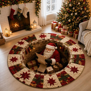 Santa Claus 3D Illusion Round Rug, Spiral Staircase Christmas Vortex Floor Mat, Non Slip Xmas Area Rug, Holiday Home Decor Gift 9f80946c-50c3-4c33-8bad-5e9d9782ce35-6.jpg