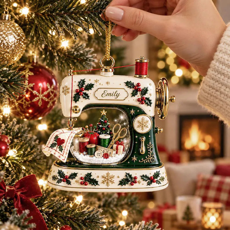 Personalized Sewing Machine Christmas Ornament 3D Relief, Custom Name Seamstress Gift for Knitting Lover 9f8ddc3d-8dad-482c-9f17-0407fe866555-xzcz-2-.webp