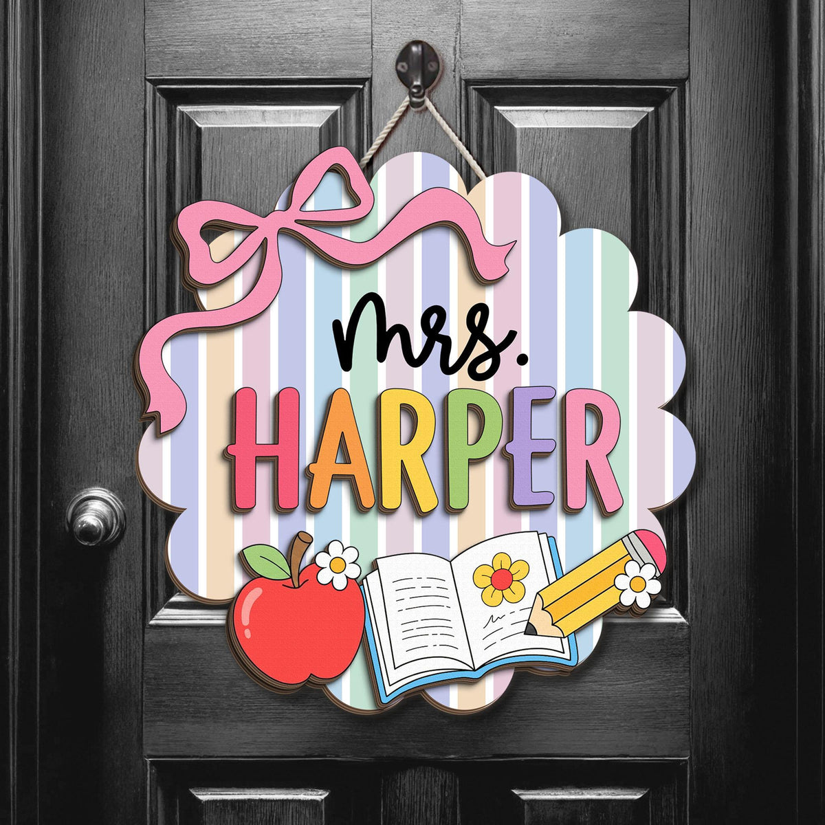 Custom Teachers 3D Welcome Door Sign Back To School Gift, Classroom Decor Teacher Name Door Hanger 9f91ddb8-e499-4616-b5cc-231e1ae3c160-4.jpg