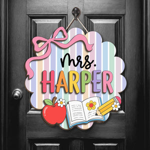 Custom Teachers 3D Welcome Door Sign Back To School Gift, Classroom Decor Teacher Name Door Hanger 9f91ddb8-e499-4616-b5cc-231e1ae3c160-4.jpg