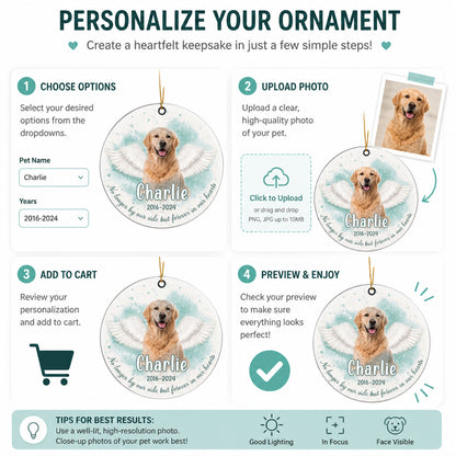 Angel Wings Pet Memorial Photo Ornament - Personalized Aluminum Ornament 9fa01a38-f949-42da-8eed-adf5a906b84e.jpg