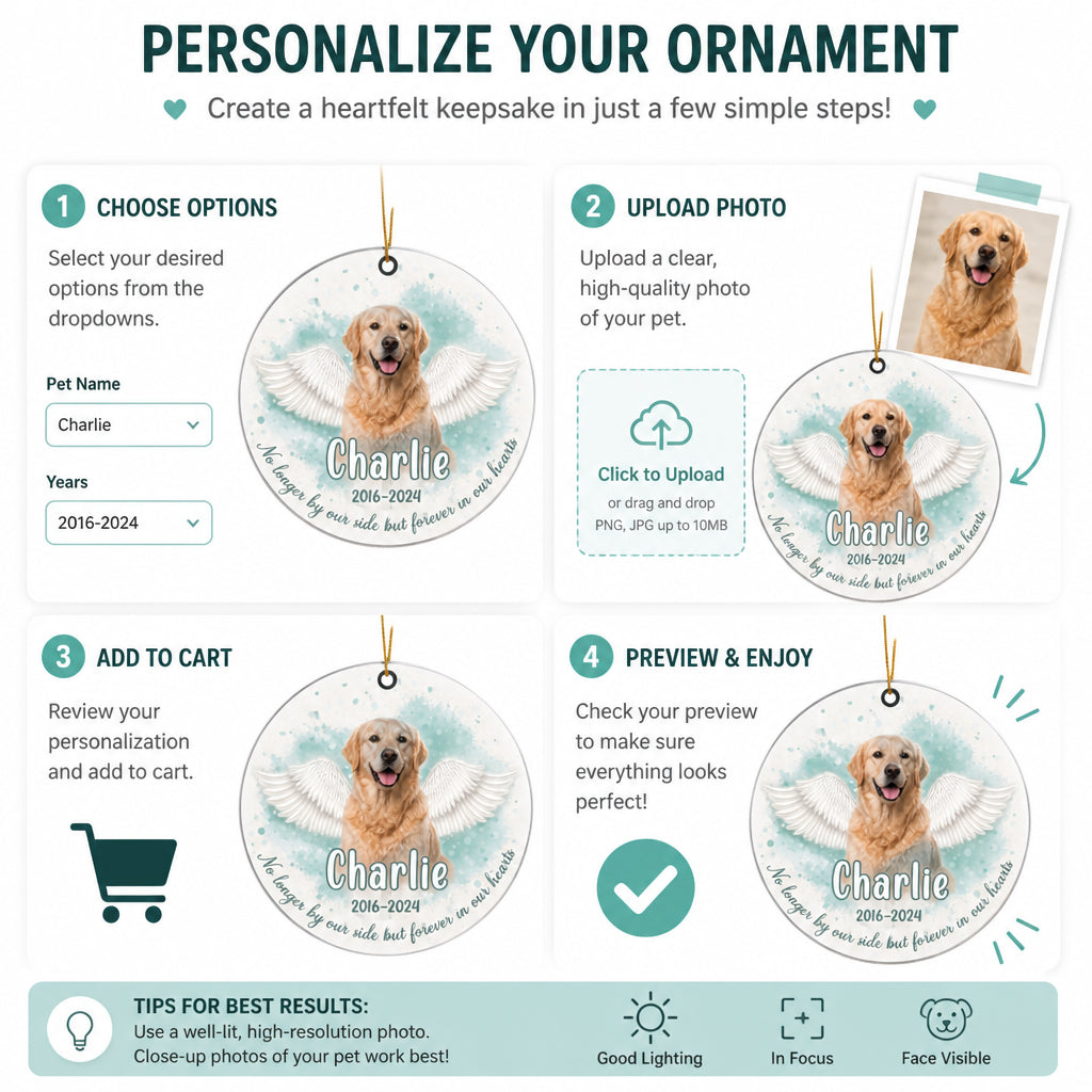 Angel Wings Pet Memorial Photo Ornament - Personalized Aluminum Ornament 9fa01a38-f949-42da-8eed-adf5a906b84e.jpg