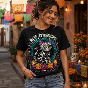 Dia De Los Meowertos Calavera Cat Tee - T-shirt 9fa071f9-3a2f-4bb8-80f8-18332698b3f3.jpg