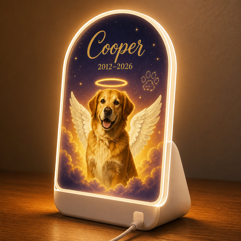 Celestial Pet Memorial Acrylic Night Light – Angel Wings Portrait with Name & Years - Personalized Acrylic Night Light 9fa5b529-fb4d-462f-ba61-86ea89e7f402.jpg