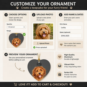 Custom Pet Memorial Heart Ornament – Photo Portrait, Name & Years (2‑Sided) - Personalized Aluminum Ornament 9fb7238a-4de5-444b-9296-8bb231897952.jpg