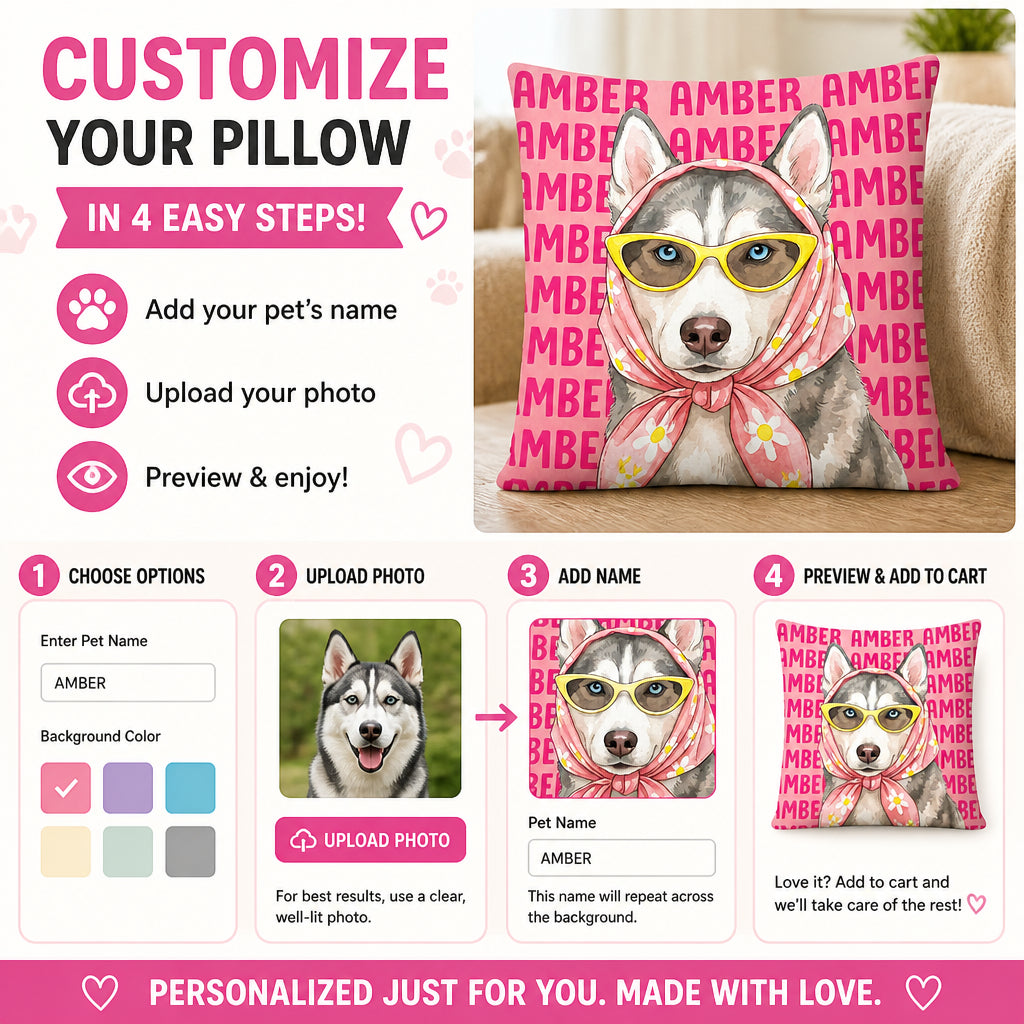 Custom Pet Portrait Pillow – Retro Scarf & Sunnies (From Your Photo + Name) - Personalized Pillow 9ff31eea-9a06-477d-a4bc-2681f8114c12.jpg