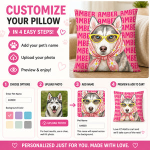 Custom Pet Portrait Pillow – Retro Scarf & Sunnies (From Your Photo + Name) - Personalized Pillow 9ff31eea-9a06-477d-a4bc-2681f8114c12.jpg