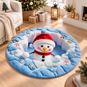 3D Snowman Christmas Quilted Carpet, Winter Snow Round Area Rug, Cute Holiday Floor Mat, Cozy Christmas Home Decor 9ff40b9c-70a4-4bce-9adb-da49de380dc0-Anhg_converted.png