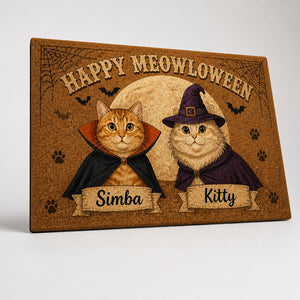 Happy Meowloween Custom Cat Photo Doormat - Personalized Doormat 9ff9b3f6-18e9-4cdf-afc2-a7513f4990f3.jpg