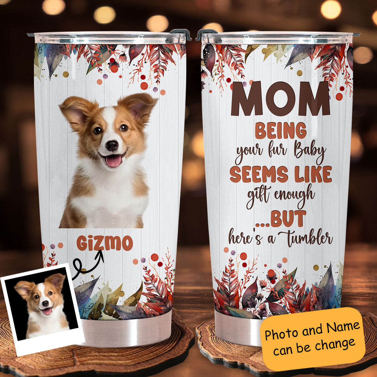 A Fur Gift - Personalized Custom Dog Photo Tumbler