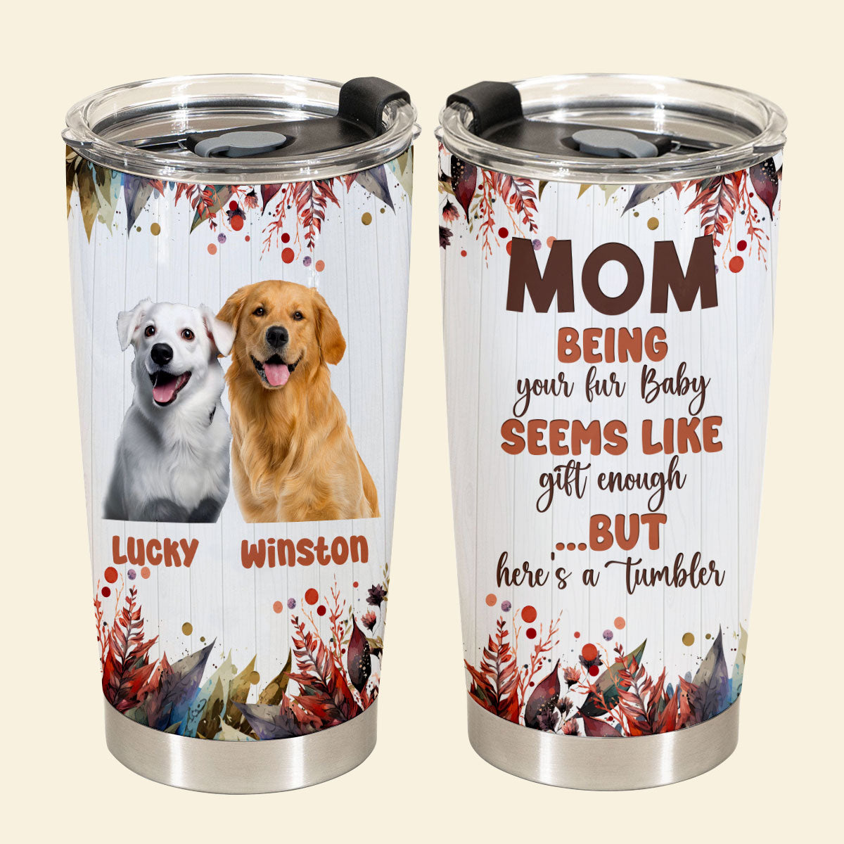 A Fur Gift - Personalized Custom Dog Photo Tumbler
