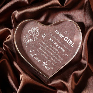 Gifts for Girlfriend, Valentine's Day Gifts for Her - To My Girl Heart Shaped Acrylic Plaque - Birthday Gifts for Girlfriend Wife, I Love You Gifts for Her Anniversary Gf Gifts
