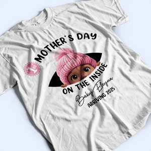 Baby First Year On The Inside With Mom - Personalized T Shirt AH880-HAL3111-Mockup-2.png