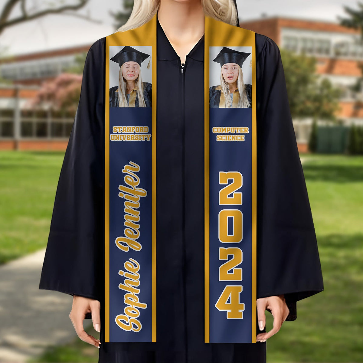 Custom Photo Congratulations Graduates - Graduation Gift - Personalized Stoles