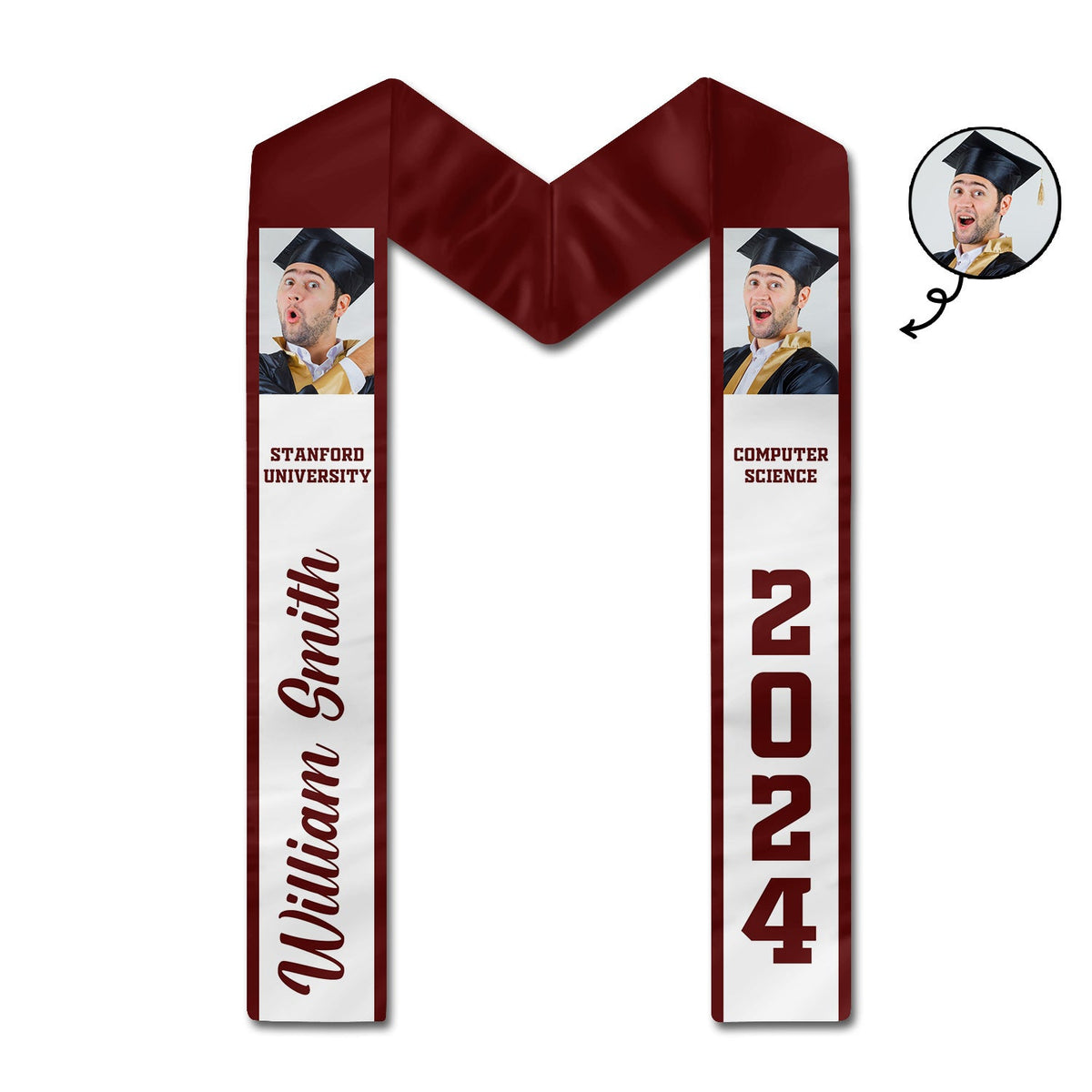 Custom Photo Congratulations Graduates - Graduation Gift - Personalized Stoles