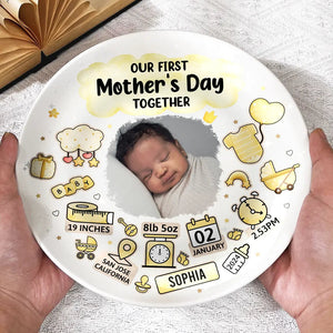 Happy First Mother's Day - Personalized Ceramic Plate
