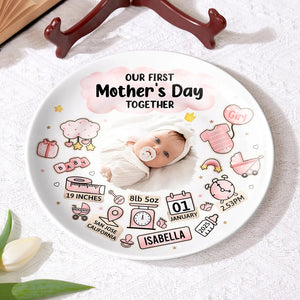 Happy First Mother's Day - Personalized Ceramic Plate