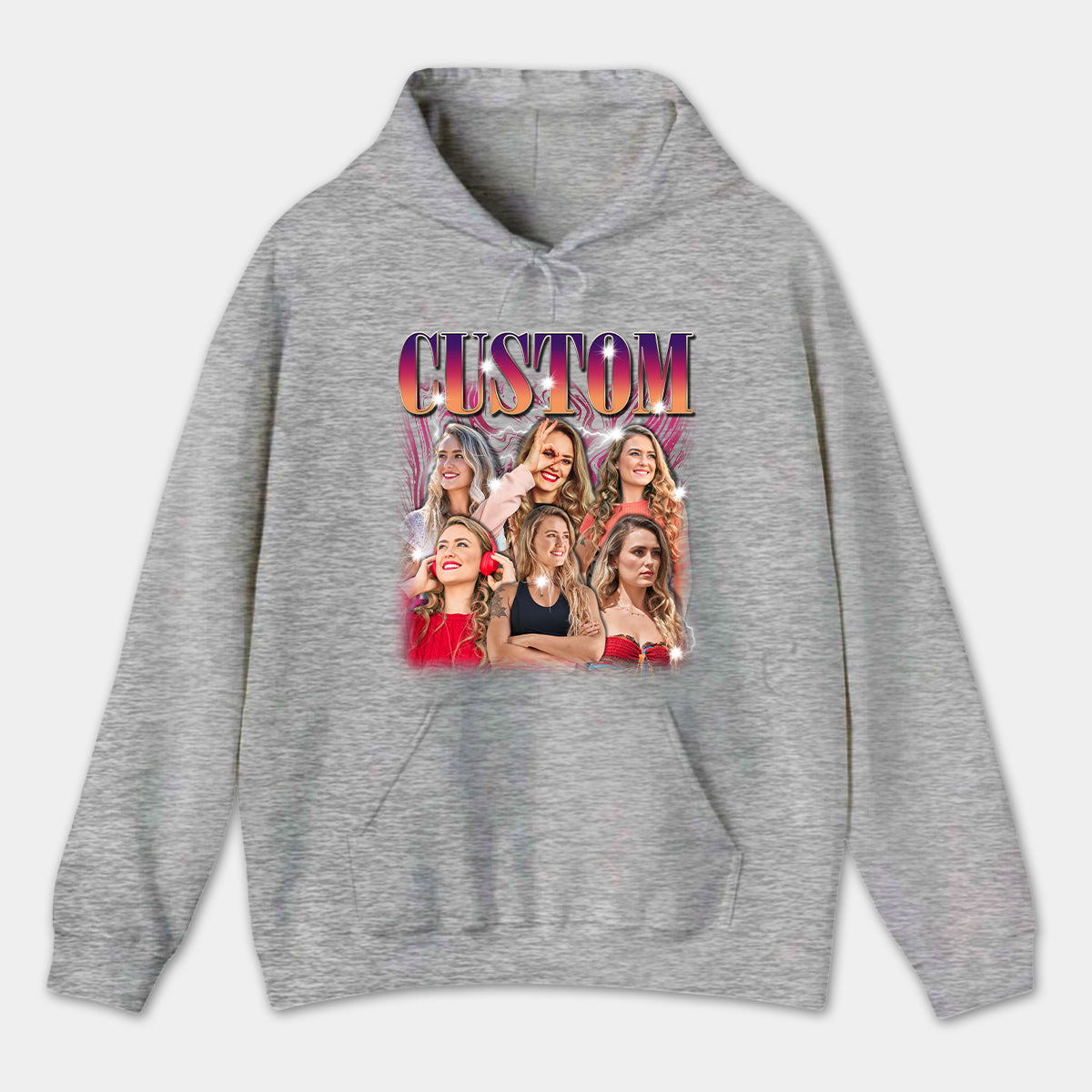 Custom Bootleg Rap Tee, Custom Photo - Vintage Graphic 90s Hoodie, 90s Style, Custom Photo Shirt, Gift For Girlfriend