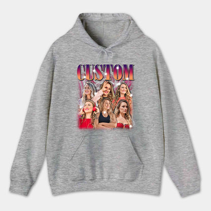 Custom Bootleg Rap Tee, Custom Photo - Vintage Graphic 90s Hoodie, 90s Style, Custom Photo Shirt, Gift For Girlfriend