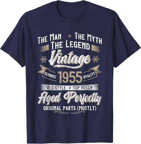 70th Birthday Gift Vintage 1955 Men Funny 70 Years Old 1955 T-Shirt personalized T-Shirt For Him Father's day gift Birthday Gift