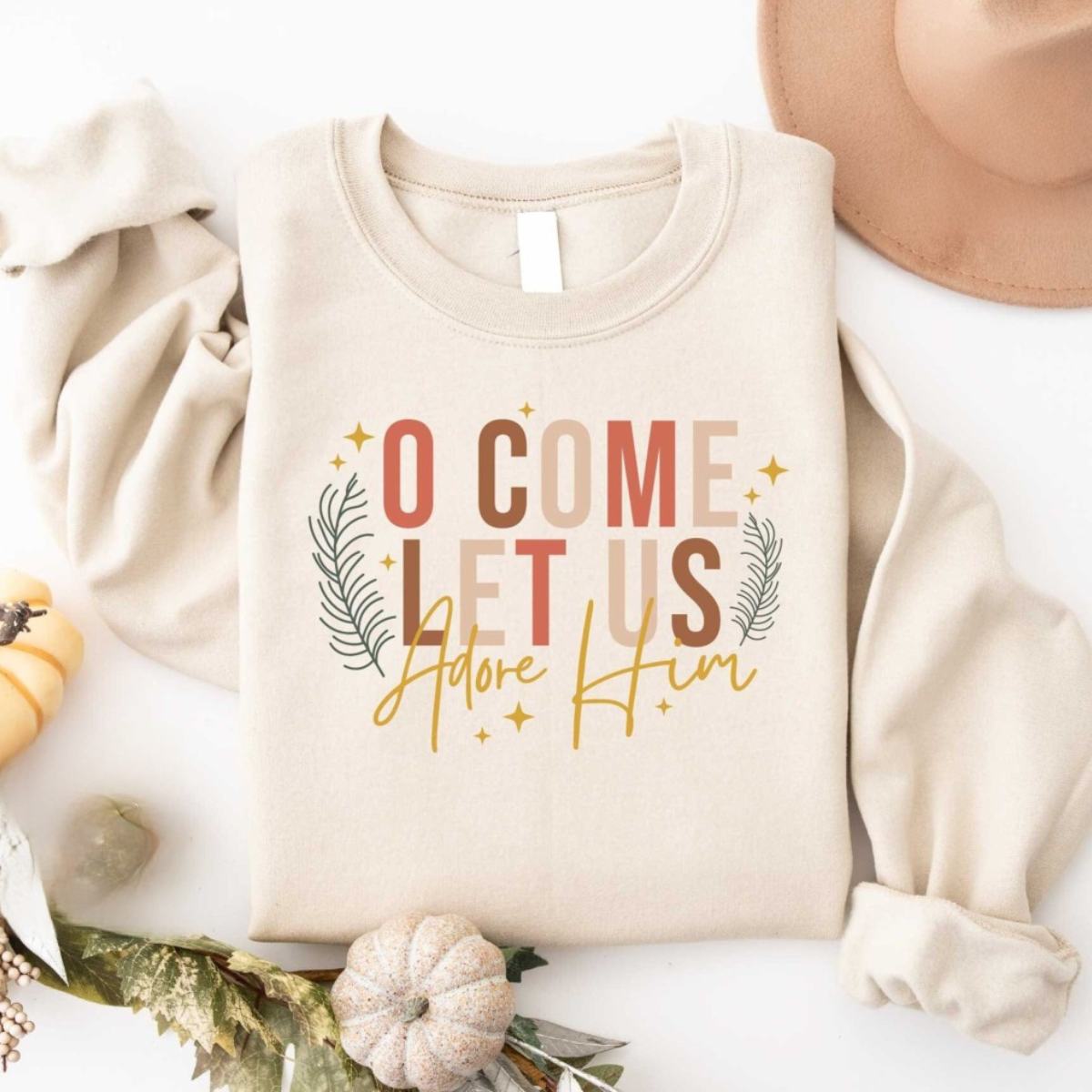 Let Us Adore Him Sweater, Nativity Xmas Shirt, Christian Christmas Sweatshirt, Religious Christmas Gift, Holiday Family Shirt, Faith Shirt