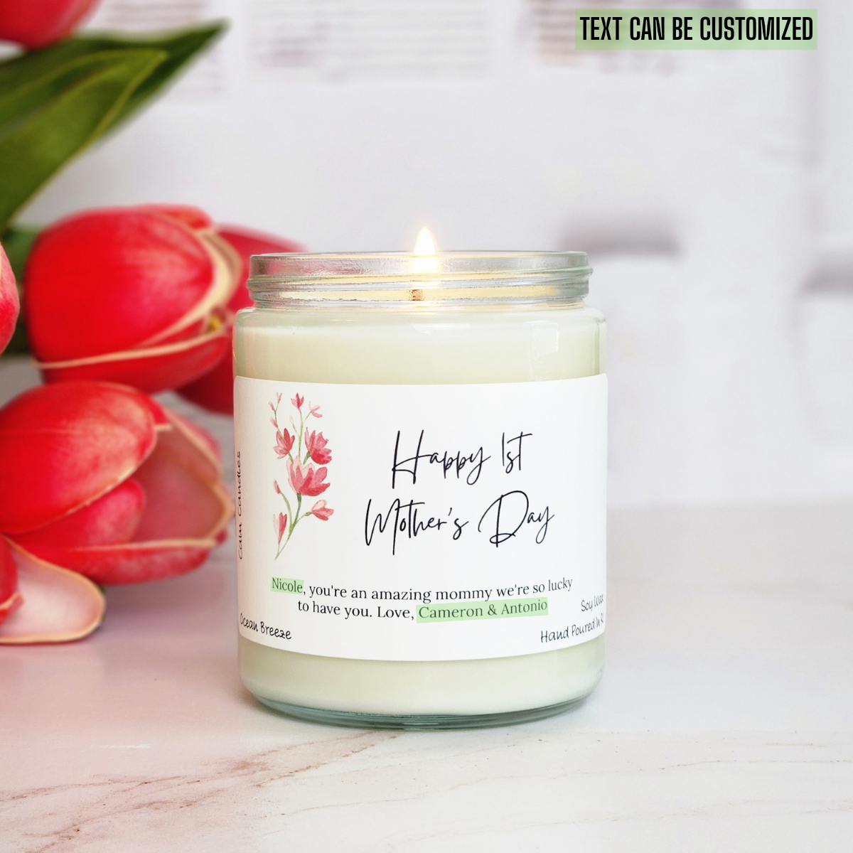 You're An Amazing Mom - Personalized Candle Cup - Gift For Mom, Mother's Day Gift