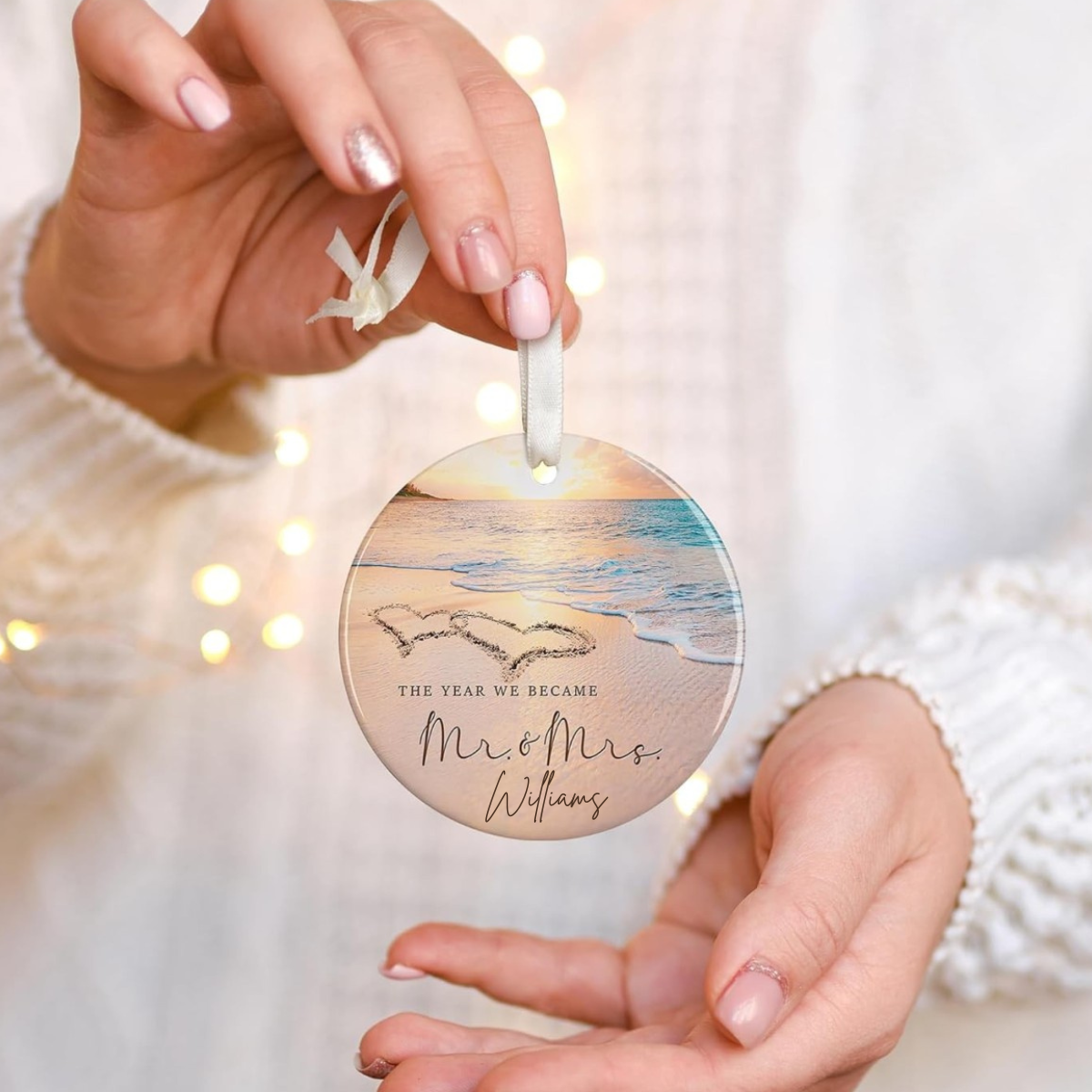 The Year We Became Mr. And Mrs. - Personalized Ornament - Gift For Couple
