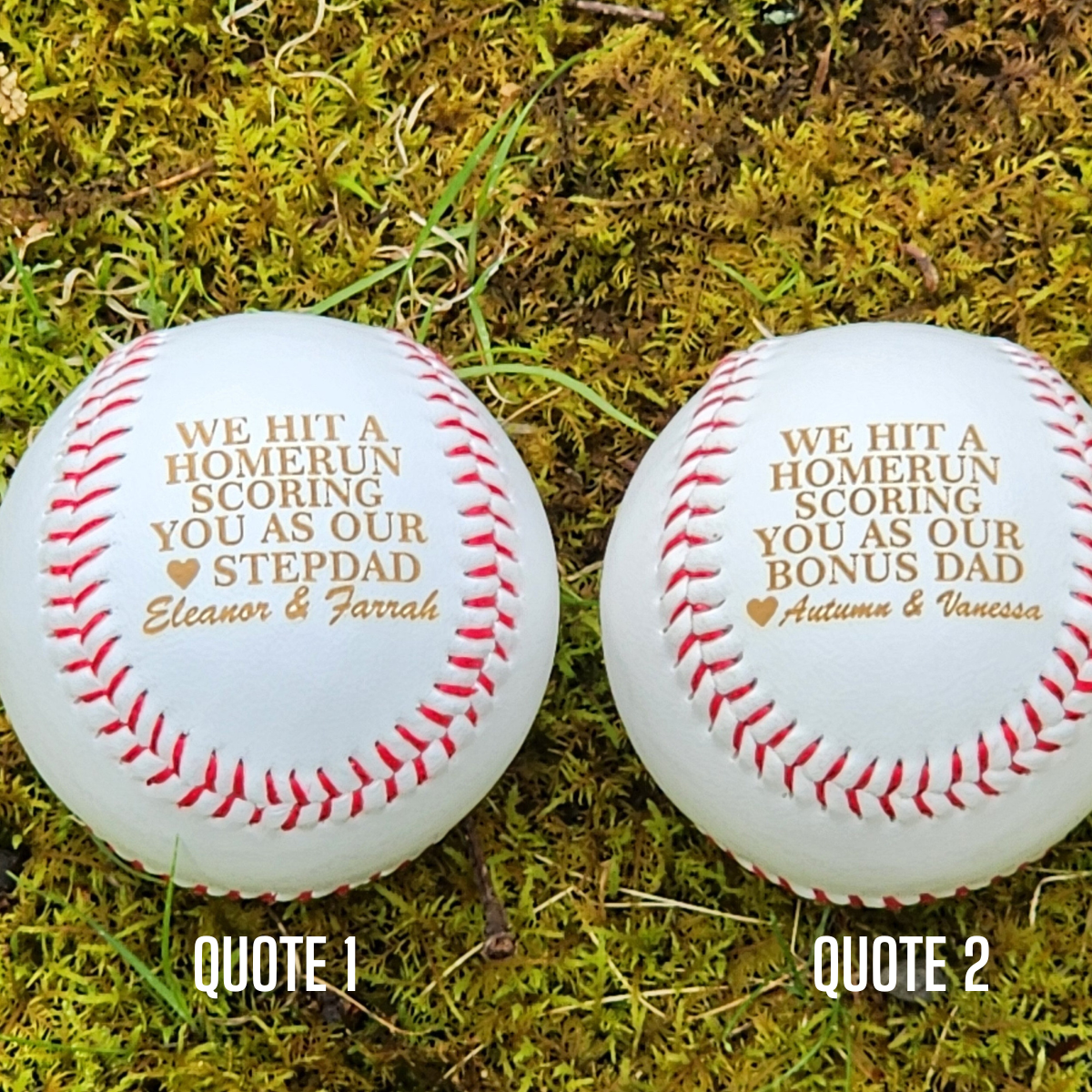 Stepdad Custom Baseball Gift - Personalized Baseball Ball - Father's Day Gift for Bonus Dad, Unique Present from Stepson or Stepdaughter