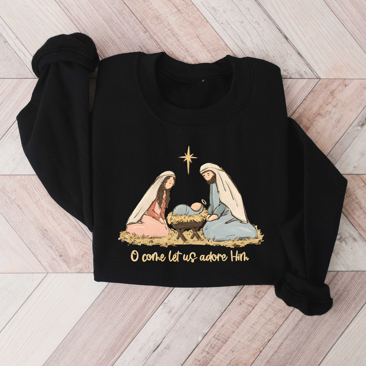 Nativity Scene Sweater, Christian Christmas Sweatshirt, Christmas Nativity Shirt, True Story Nativity, Religious Christmas Gifts, Jesus Tee