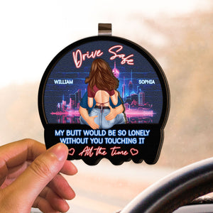 Drive Safe Because I Love You - Personalized Car Visor Clip - Gift For Husband, Boyfriend, Gift For Couple