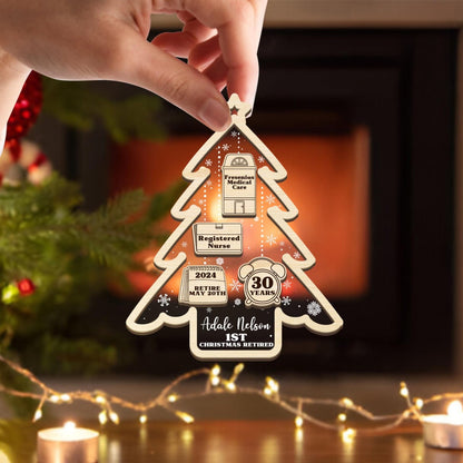 Retirement Ornament, Retired Ornament, 1st Christmas Retired, Farewell Gift for Boss, 2024 Christmas Ornament, Retirement Christmas Gift