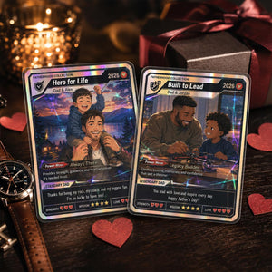 Unique Father s Day Gift for Dad, Custom Trading Card Collection, Fatherhood Collection, Unique Gift For Dad