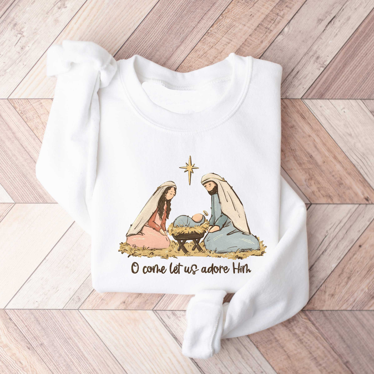 Nativity Scene Sweater, Christian Christmas Sweatshirt, Christmas Nativity Shirt, True Story Nativity, Religious Christmas Gifts, Jesus Tee