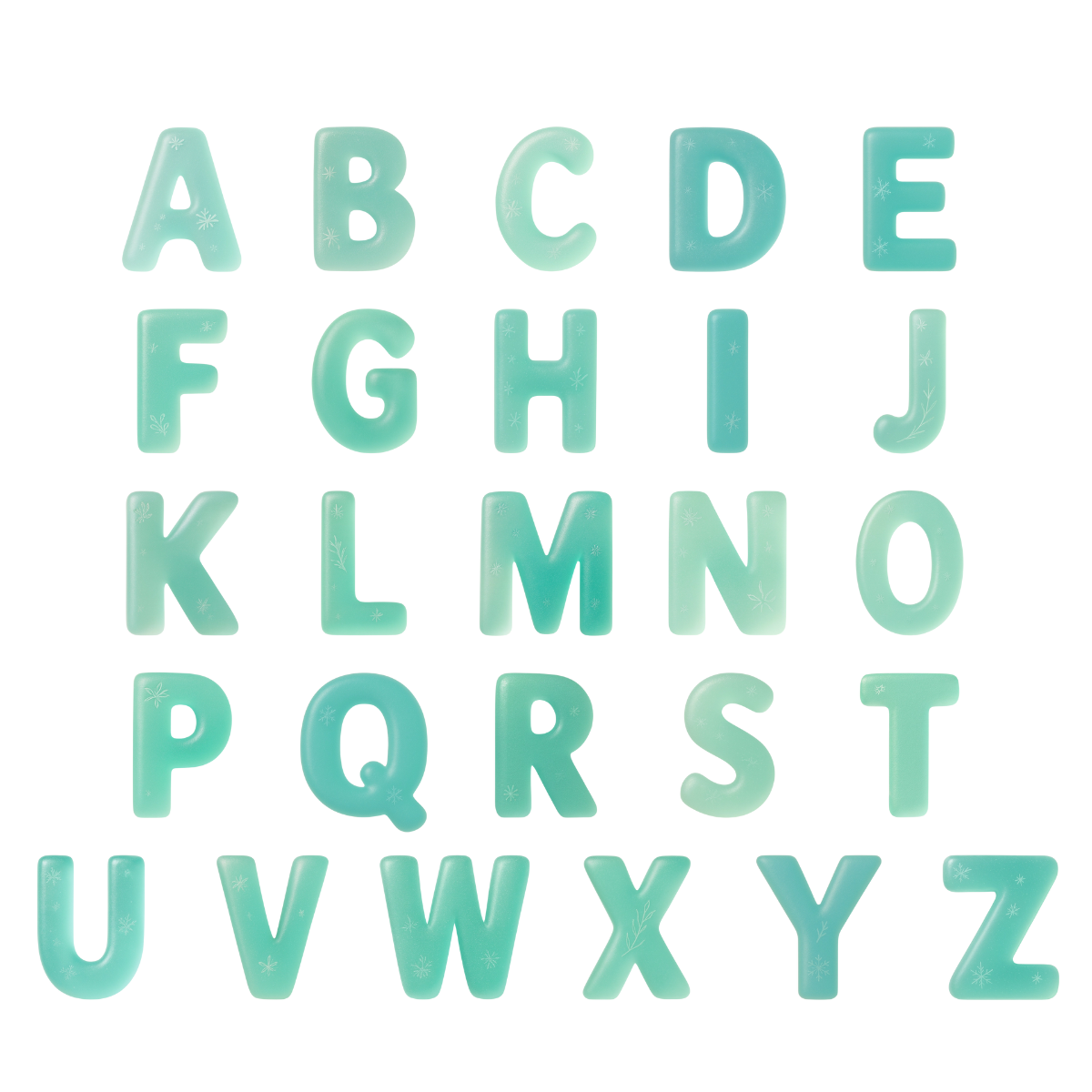 Sea Glass Letters Custom Name - Personalized Acrylic Ornament - Christmas Gift For Family, Sisters, Friends