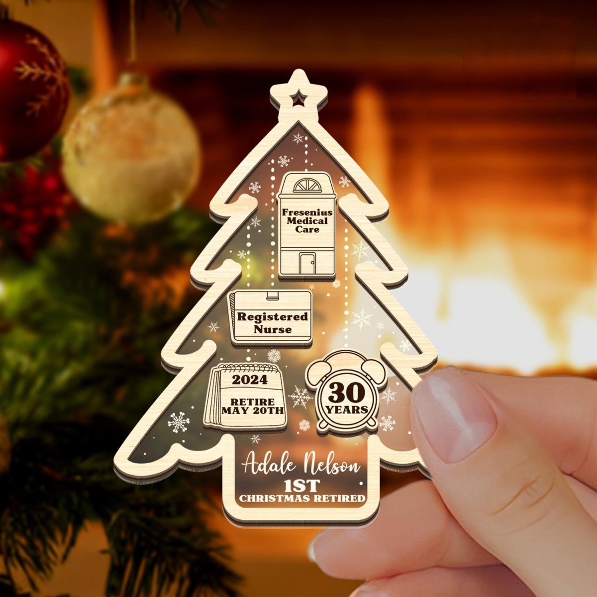 Retirement Ornament, Retired Ornament, 1st Christmas Retired, Farewell Gift for Boss, 2024 Christmas Ornament, Retirement Christmas Gift