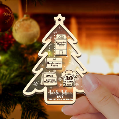 Retirement Ornament, Retired Ornament, 1st Christmas Retired, Farewell Gift for Boss, 2024 Christmas Ornament, Retirement Christmas Gift