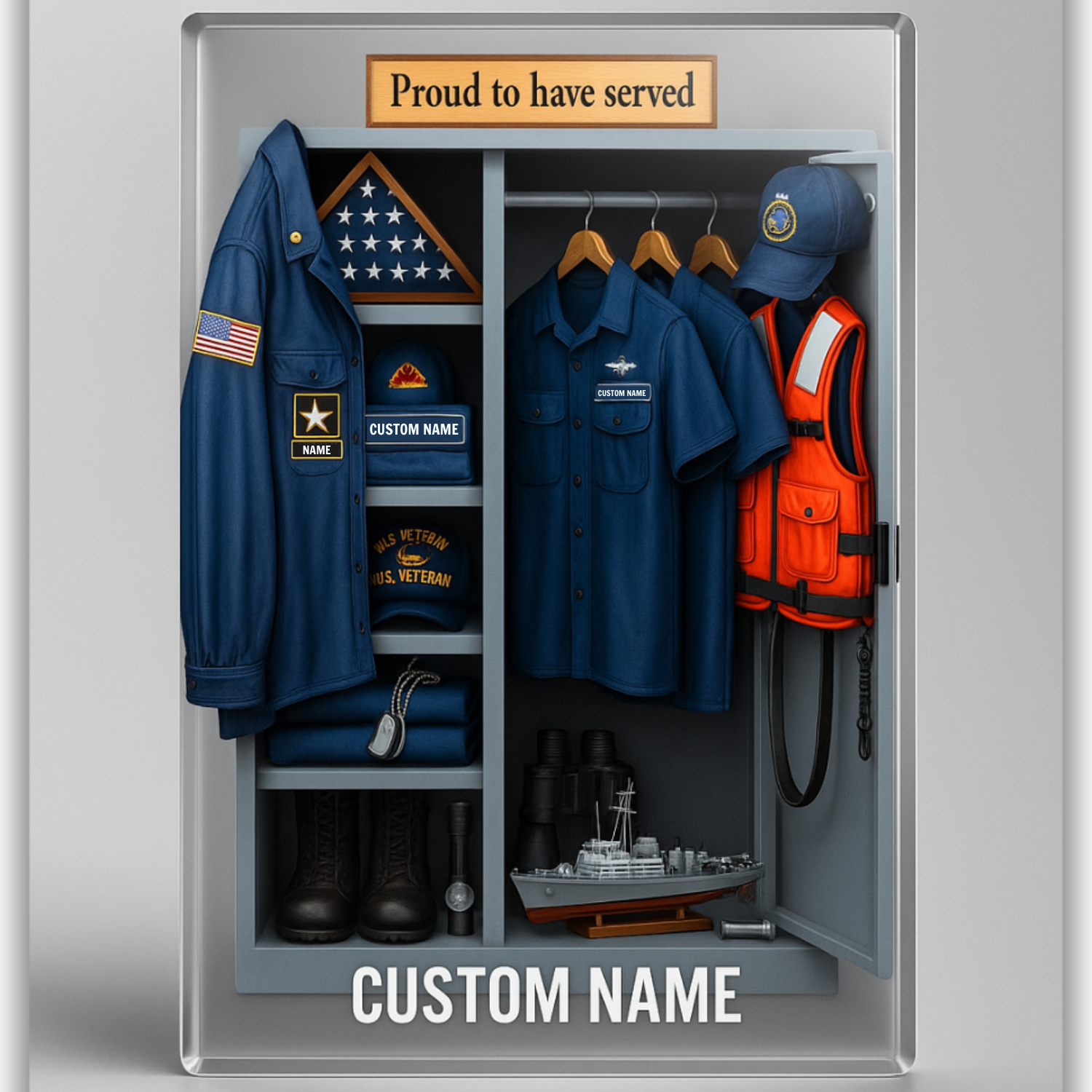 Coast Guard's Personal Locker Plaque - Personalized Acrylic Plaque - Gifts For Veteran