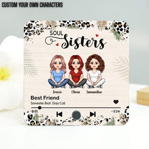 Our Friendship Is A True Blessing - Personalized Music Fridge Magnet - Gift For BFF, Besties, Soul Sisters
