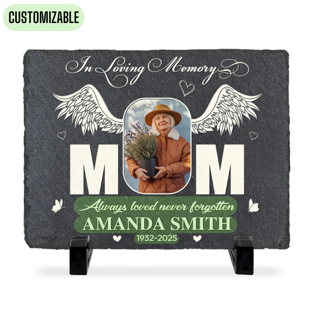 In loving Memory Of Mom Photo - Custom Memorial Garden Stone - Memorial Gift Of Your Loved One
