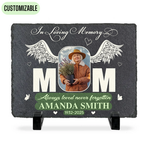 In loving Memory Of Mom Photo - Custom Memorial Garden Stone - Memorial Gift Of Your Loved One