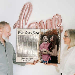 Song Lyrics Wall Art, Wedding Song Lyrics with Photo, Valentine Personalized Gifts