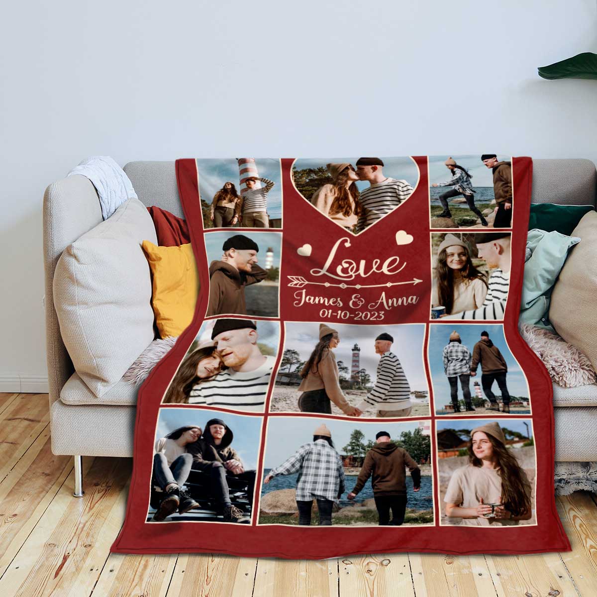 Personalized Photo Blanket Gifts For Girlfriend, GF Blanket With Picture Collage, Birthday Gift For Girlfriend, Valentine s Day Gifts For Her