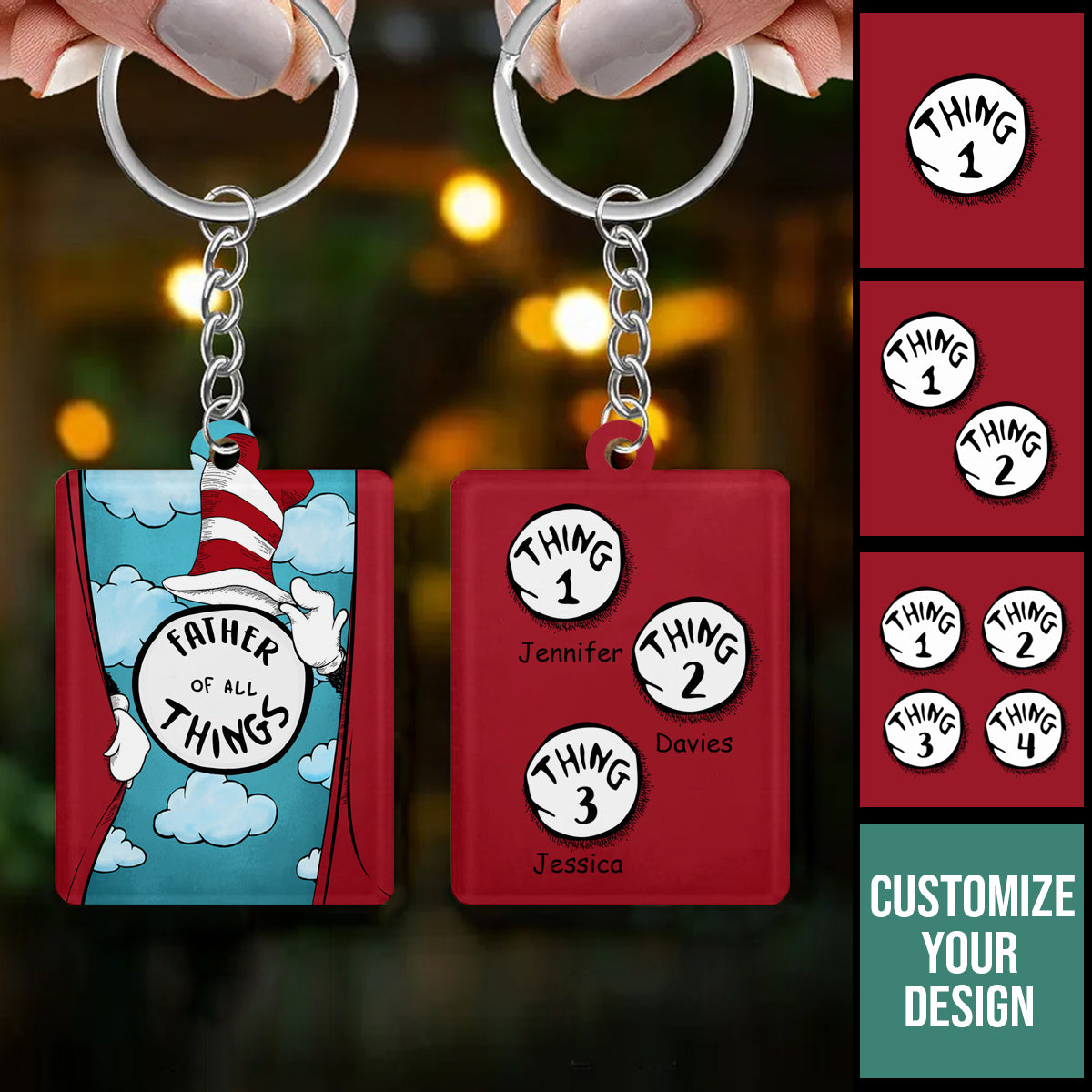 Father Of All Things - Personalized Acrylic Keychain - Gift For Father