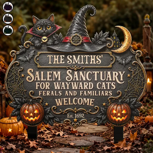 Salem Sanctuary For Wayward Cats Ferals - Personalized Metal Garden Stake