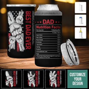 Best Dad Ever - Personalized Can Cooler - Gift For Father, Grandpa, Father's Day Gift