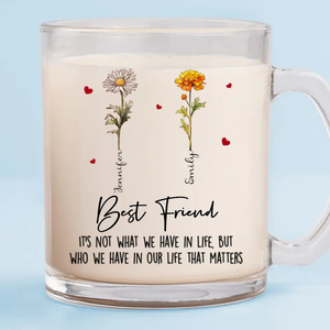 Best Friends I Promise You Won't Be Alone - Personalized Glass Mug - Gift For Besties, Soul Sisters, Best Friends