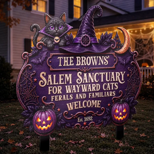 Salem Sanctuary For Wayward Cats Ferals - Personalized Metal Garden Stake