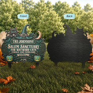 Salem Sanctuary For Wayward Cats Ferals - Personalized Metal Garden Stake