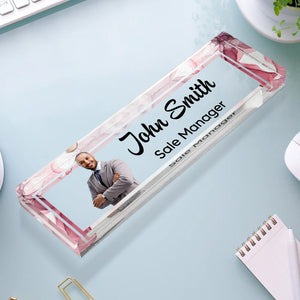 Custom Photo Chief Fun Officer - Personalized Desk Name Plate