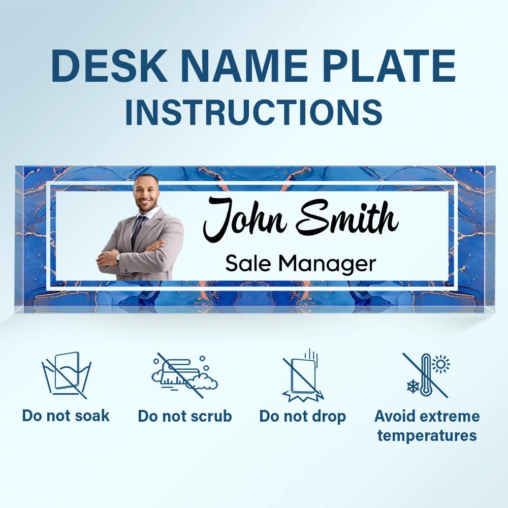 Custom Photo Chief Fun Officer - Personalized Desk Name Plate